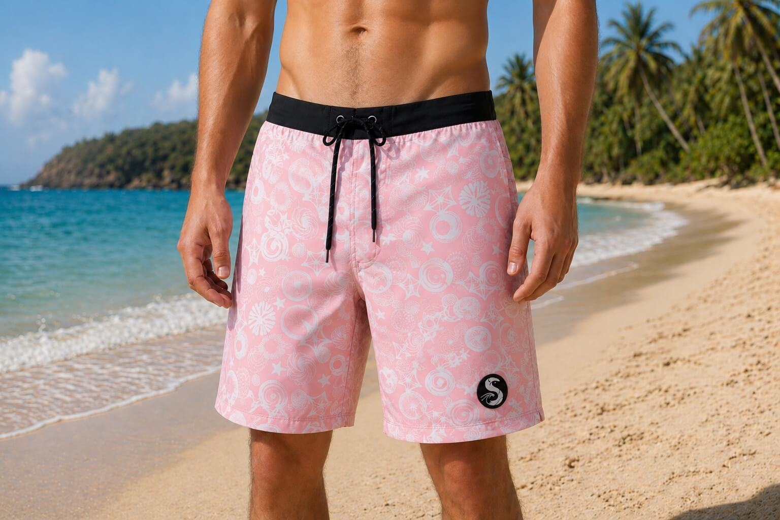 SIC SURF 4 Way Stretch Boardshorts — Reef Shell