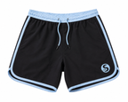 Casual 4 Way Stretch Shorts - Black/Blue
