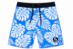 SIC SURF 4 Way Stretch Boardshorts — Ocean Blue Tropic