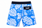 SIC SURF 4 Way Stretch Boardshorts — Ocean Blue Tropic