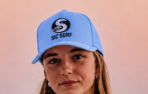 SIC SURF Stretch-Fit Cap — Pale Blue