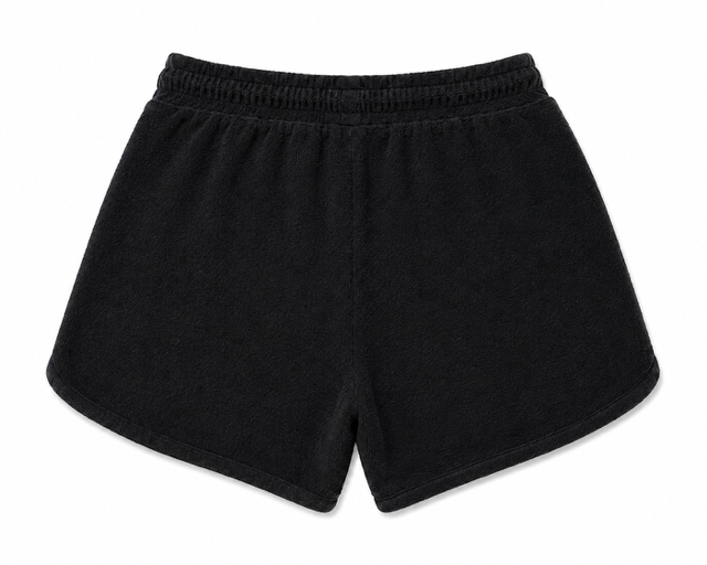 Women's Terry Towelling Shorts - Black