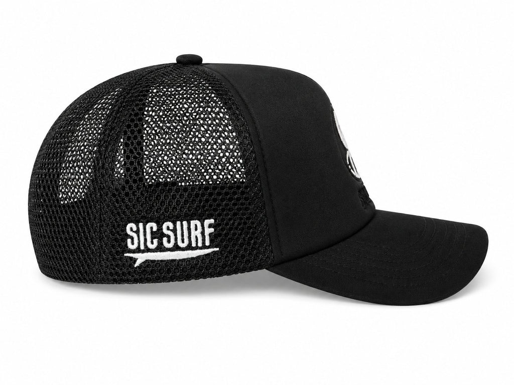 SIC SURF Classic Cap — Black Mesh