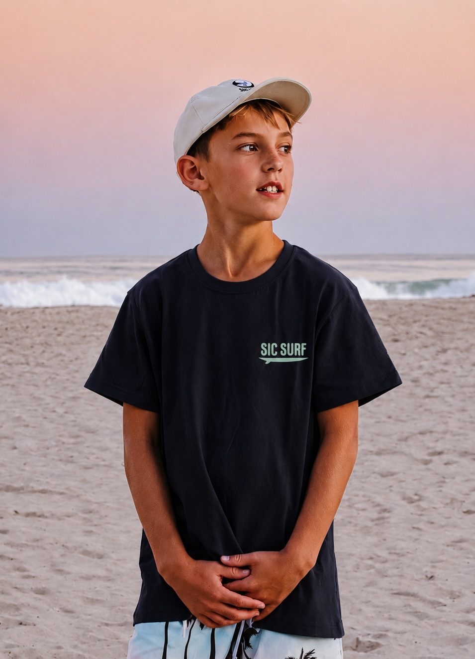 SIC SURF Kids Classic T-Shirt — Black