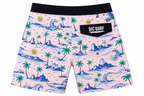 SIC SURF 4 Way Stretch Boardshorts — Coastal Sketch Print