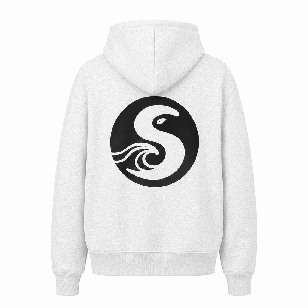 Hoodie White (Grey Fleck)