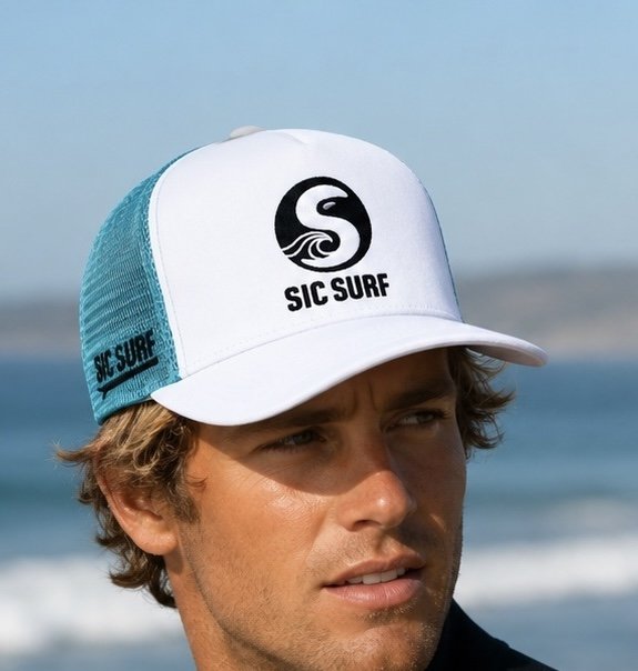 SIC SURF Classic Cap — Blue and White