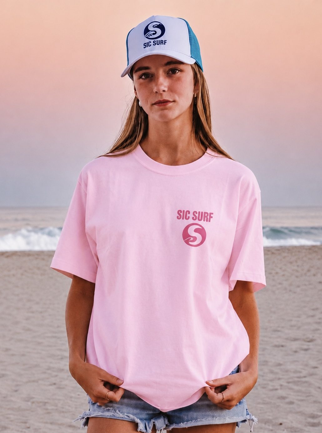 SIC SURF Kids Classic T-Shirt — Pink