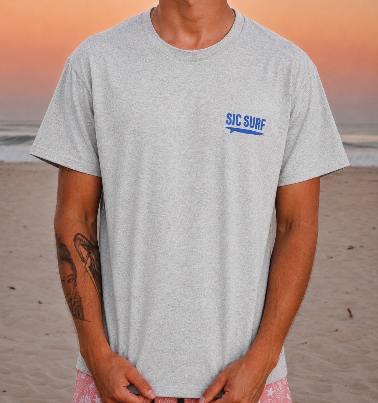 SIC SURF Men's Classic T-Shirt — Grey