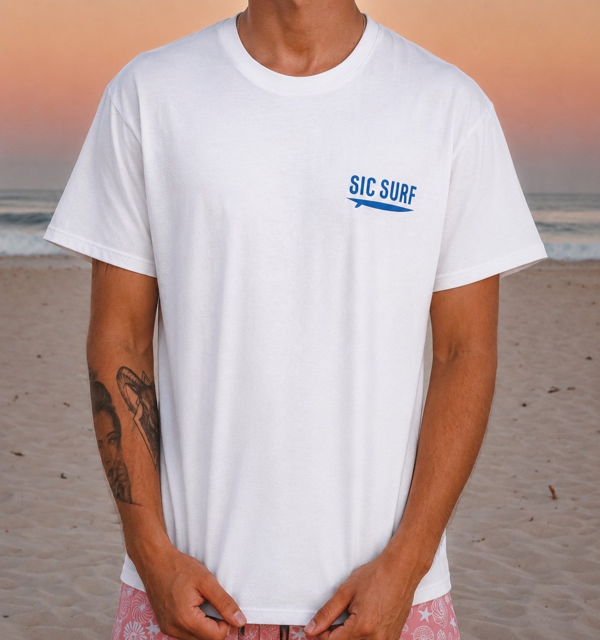 SIC SURF Men's Classic T-Shirt — White