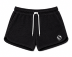 Women's Terry Towelling Shorts - Black