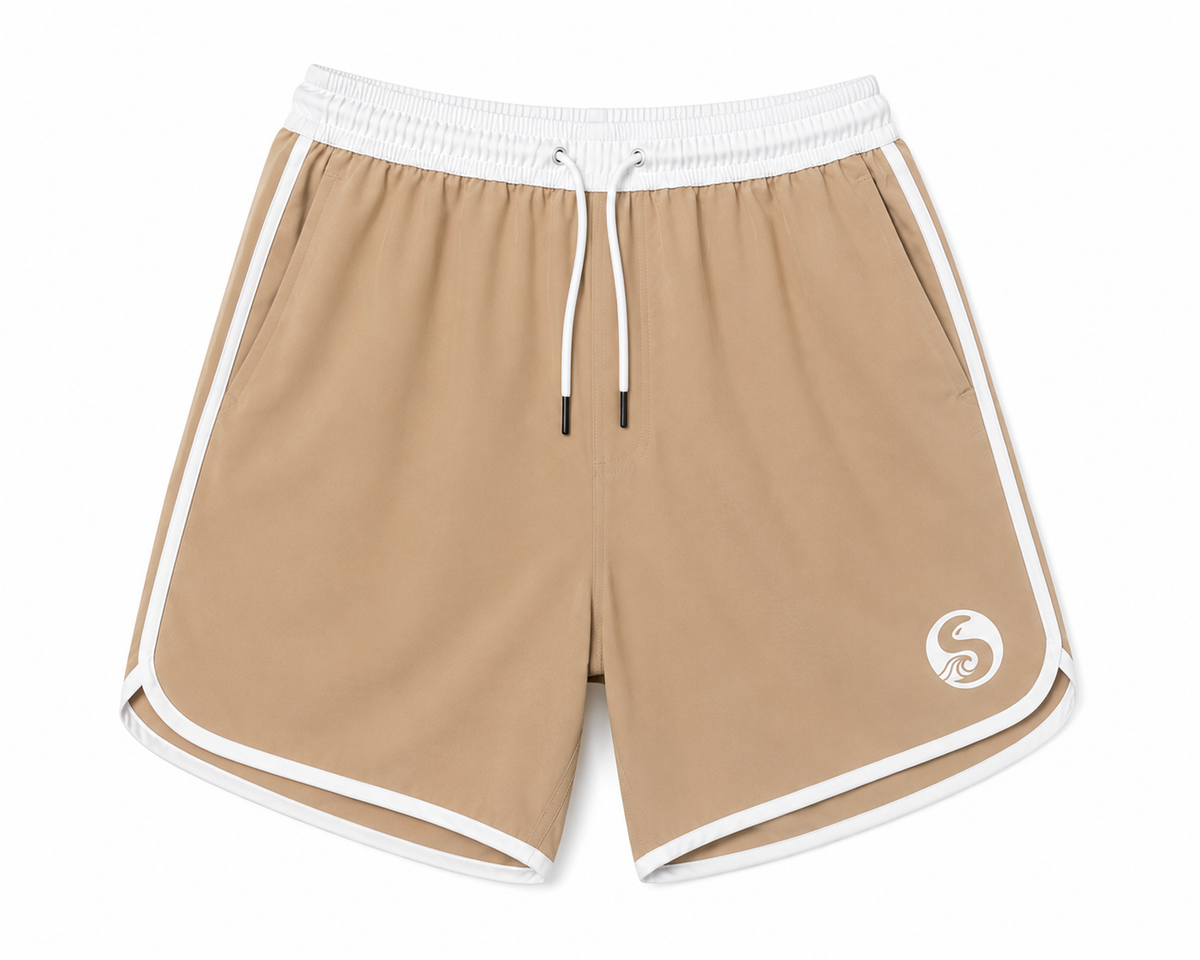 Casual 4 Way Stretch Shorts - Sand