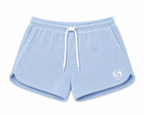 Women's Terry Towelling Shorts - Pale Blue